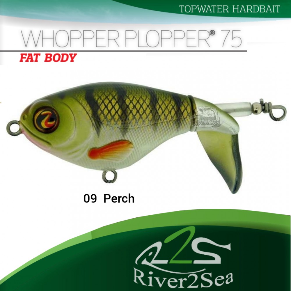 River2Sea Whopper Plopper 75 - Color 09 Perch - Carp Time